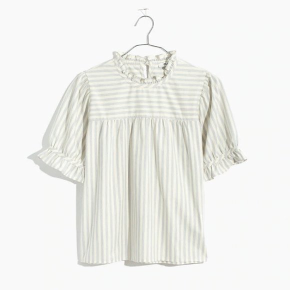 Madewell Tops - NWT Madewell Ruffle-Neck Keyhole Top